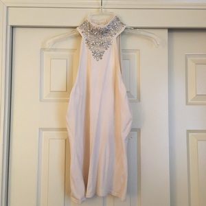 INC Cream Halter Top Size Petite Small